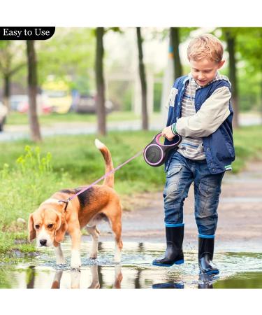 Tangle-Free Retractable Dog Lead - 8M/26FT Reflective Nylon Tape - Lock - Anti-Slip Handle - Strong & Durable Walking Leash for S to L Dogs - Strong and Stylish Grey Design3M pink 3M Pink - Buy Online on GoSupps.com