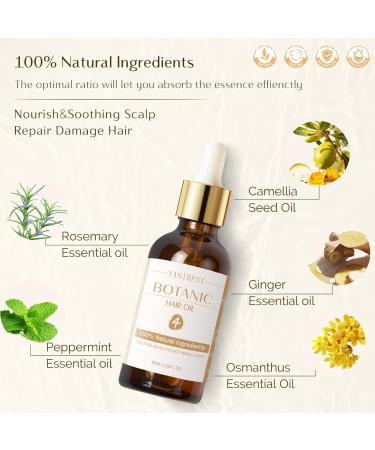 YANIBEST Botanic Hair Oil | 100% Natural Nourishing & Strengthening Formula | Moisturizes & Prevents Split Ends | 2.03 Fl Oz - International Shipping Available - Buy Online on GoSupps.com