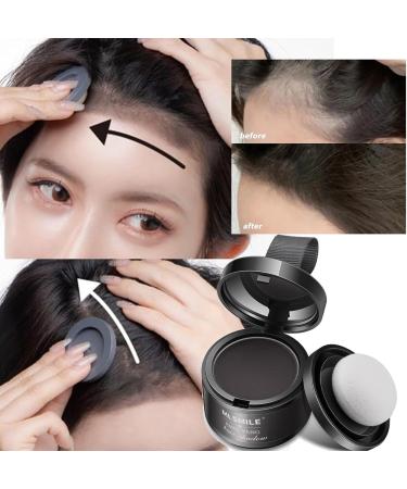 Root Touch Up Powder Hairline Powder Instant Hair Loss Concealer Hair Powder for Thinning Hair Hair Powder Women Windproof & Sweatproof Hair Root Concealer (Black) - Buy Online on GoSupps.com