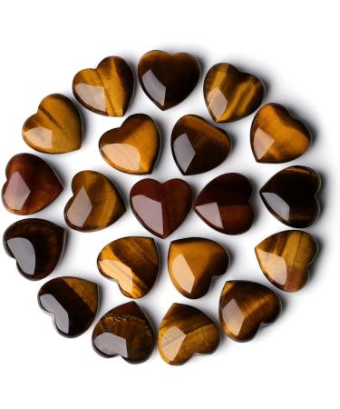 Buy XIANNVXI 10 PC Tiger Eye Stone Hearts - Natural Healing Crystals Set for Love & Luck | Polished Gemstones for Positive Energy - Buy Online on GoSupps.com