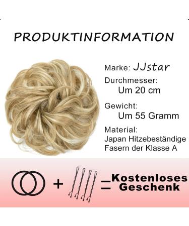 JJStar Large Botten Hair Part with Rubber Band | Hair Tie for Messy Buns & Ponytails | Dark Blonde & Beach Blonde Extensions for Women & Girls - Buy Online on GoSupps.com