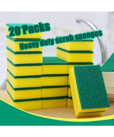 Multi-Use Heavy Duty Scrub Sponge Eraser Sponge Cleaning Sponges 20 Pack - Buy Online on GoSupps.com