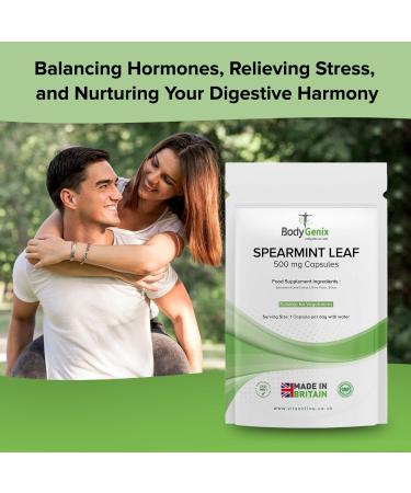 Bodygenix Spearmint Leaf Veg Capsules | 120 Capsules, 4 Month Supply | Made in UK - Buy Online on GoSupps.com
