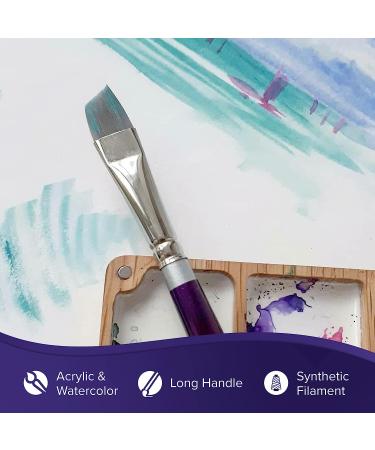 Silver Silk 88 Synthetic Angle Brush for Oil Paintings - Size 3/8, Long Handle - Buy Online on GoSupps.com
