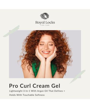 Royal Locks Pro Curl Cream Gel 8 fl oz - Lightweight Curl Defining Cream with Argan Oil | Anti-Frizz Styling Gel for Curly Hair | Wavy, Coily & Curly Hair-New Formula - Buy Online on GoSupps.com