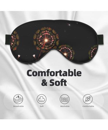 Starry Dandelion Eye Mask | Soft & Adjustable Sleep Mask for Men & Women | Comfortable Nighttime Eye Cover - Buy Online on GoSupps.com