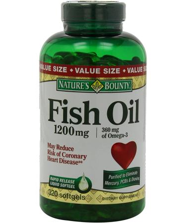 Nature's Bounty Fish Oil 1200 mg - 320 Rapid Release Softgels for Heart Health - Buy Online on GoSupps.com