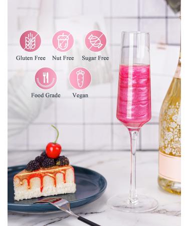 NiHome Edible Luster Dust Glitter Powder Fancy Metallic Sprinkles Glimmer Luster Dust 4 Bottles of 0.18oz/5g for Decorating Drinks Cakes in Bakeries Allergen-Free Food Coloring (4 Colors 20g) Pink/ Light Pink/ Sunlit/ Metallic 4 Pack 20 g - Buy Online on GoSupps.com