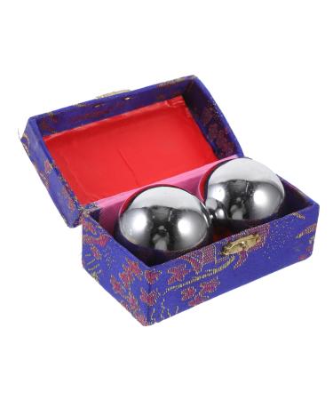 Coolhiya 2 pieces fitness handball for older people massage balls practical handballs portable handballs small ball decorative handballs iron relaxation handballs ironball