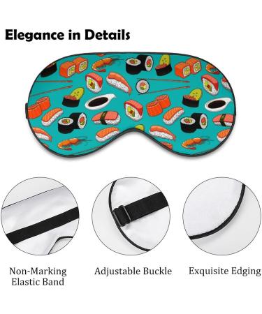 Buy Japanese Sushi Sleep Mask for Women | Adjustable Eye Shades Cover with Elastic Strap - Perfect for Travel & Relaxation - Buy Online on GoSupps.com