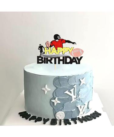 Blumomon 1 Pcs Rugby Cake Topper Decorations Rugby Cupcake Topper Rugby Player Cake Decorations for Rugby Theme Man Boy Girl Birthday Cake Decoration Supplies - Buy Online on GoSupps.com