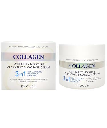 Enough Collagen Soft Milky Moisture Cleansing Cream | Deep Hydrating Face Cleanser & Makeup Remover | Korean Skincare for All Skin Types - 10.58 oz - Buy Online on GoSupps.com