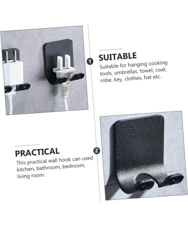 Alipis 12 STK Adhesive Razor Hangers - Black Aluminum Bathroom Razor Hook Storage - 3 Pack (4.5x4cm) - Durable Sticking Hooks for Child Safety - Buy Online on GoSupps.com