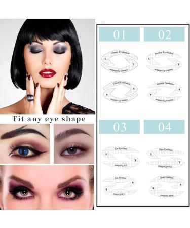64 Pcs Cat Eyeliner Eyeshadow Stencil Stickers Eyeliner Stencils Stickers Eyeliner Stencil Cards Eyeliner Template Sticker for Smokey Eyes or Winged Eyeliner Quick Cat Eye Makeup Tool for Beginners - Buy Online on GoSupps.com