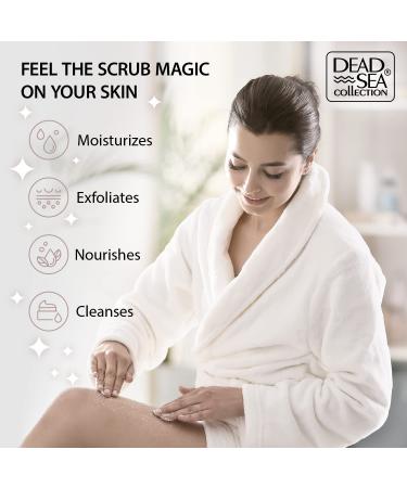 Dead Sea Collection Body Peeling 660g Natural Salt Scrub with Almond & Vanilla Oil | Organic Exfoliation & Minerals for Glowing Skin - Buy Online on GoSupps.com