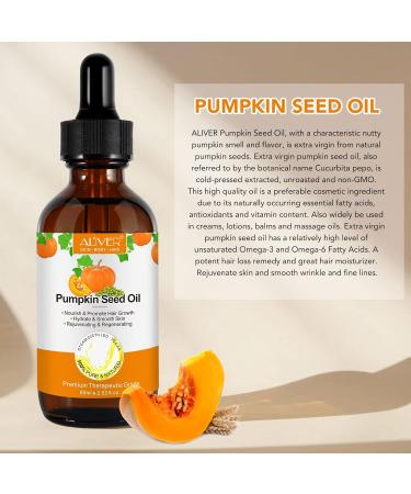 Organic Pumpkin Seed Oil for Hair Growth - 60ml | Eyebrow, Eyelash & Skin Care - Buy Online on GoSupps.com