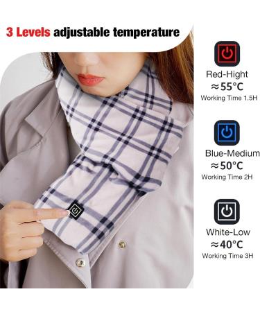 WKshuFT Heated Scarf USB Electric Heated Scarves The Best Gift for Your Parents Upgraded Heated Neck Wrap Heat Scarves with Heating Pad Winter Neck Warmer for Women Men(B) - Buy Online on GoSupps.com