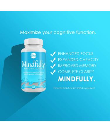 MINDFULLY Nootropic Brain Booster - Citicoline, Lion's Mane, Bacopa Monnieri & Ginkgo Biloba Supplement for Memory, Focus & Cognitive Function - 60 Capsules - Buy Online on GoSupps.com