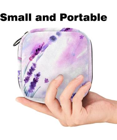 Shop Eco-Friendly Storage Bags for Women's Menstrual Products | Zippered Organization Bags in Purple Watercolor - Buy Online on GoSupps.com