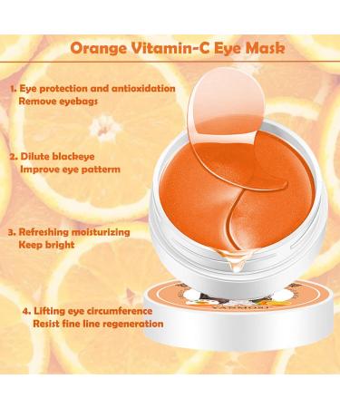 Vitamin C Collagen Under Eye Patches - 30 Pairs | Dark Circles & Puffy Eyes Treatment Mask - Buy Online on GoSupps.com