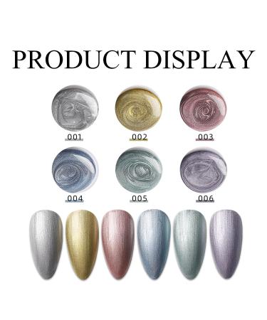 Grospe 6 Colors 3D Metallic Nail Gel Polish for Creative Nail Art - Emboss UV Gel Sculpture Design Manicure DIY - Buy Online on GoSupps.com