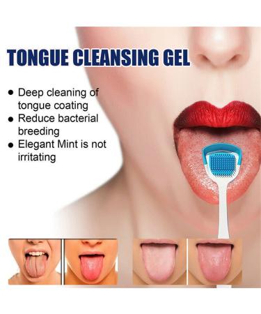 Oral Deodorant Tongue Cleaning Gel & Scraper Kit - Mint Scent for Fresh Breath | 3Pcs Set - Buy Online on GoSupps.com