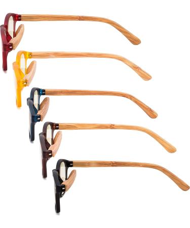 Eyekepper 5 Pack Bamboo Wood Blue Light Blocking Readers with Orange Tinted Lenses +2.00 Strength - Computer Reading Glasses (5 Pairs) - Buy Online on GoSupps.com