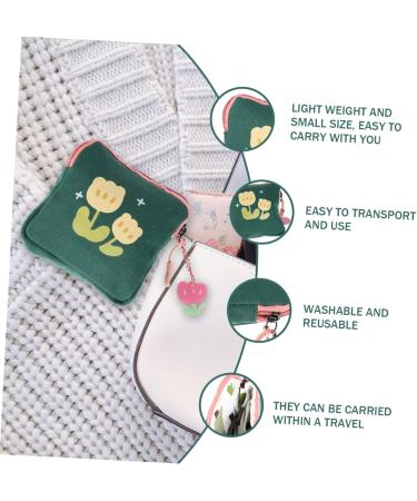 Buy Sewoart Storage Bag for Women - Portable Multi-Purpose Pocket Organizer with Flower Pattern for Periods Coins & Small Items - Buy Online on GoSupps.com