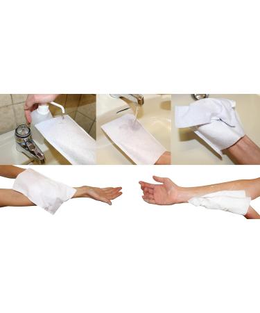 Medi-Inn+ Disposable Wash Gloves 75 g/m for Body & Intimate Care - 100 Pieces - One Size - International Shipping Available - Buy Online on GoSupps.com