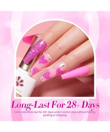 BORN PRETTY Pink Gel Nail Polish Set - 6 Neon Shades for Holiday Party | Cherry Blossom, Strawberry, Lovely Pink Colors | Gift Set for Natural Nails - Buy Online on GoSupps.com