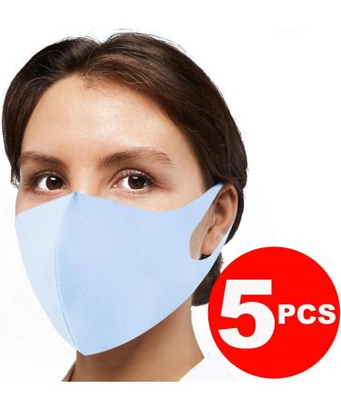 Reusable Face Mask GENERISE Stylish Face Mask x5 - Polyurethane Breathable Washable Face Mask - Unisex (Blue) - Buy Online on GoSupps.com