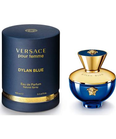 Versace Dylan Blue Pour Femme 3.4 oz Eau de Parfum Spray Fruity 3.4 Fl Oz (Pack of 1)