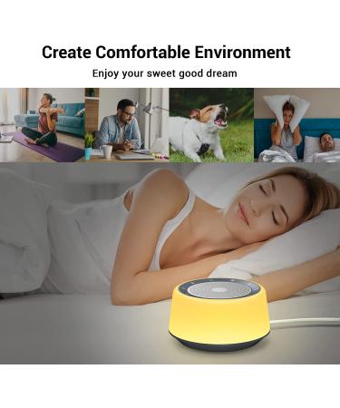White Noise Machine with 30 Soothing Sounds, 7 Colors Night Light, 5 Timers - Portable Sound Machine for Baby & Adults - Buy Online on GoSupps.com