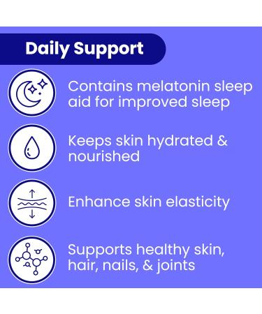 Sanar Naturals Collagen Pills Beauty Sleep with Melatonin 6 mg - Boost Hair Skin Nails Joints - Hydrolyzed Collagen Peptides Supplement 150 Capsules - Buy Online on GoSupps.com