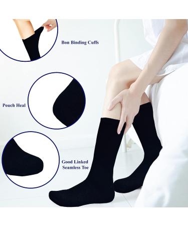 Braziz Diabetic Crew Socks 12 Pairs | Non-Binding Cushion Cotton | Men's Women's White Black Grey | Size 9-11 - Buy Online on GoSupps.com
