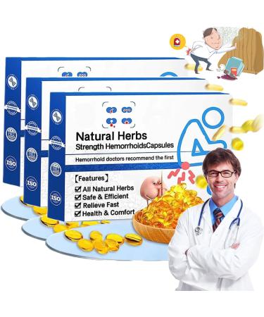 DENGWANG Heca Natural Herbal Strength Hemorrhoid Capsules Natural Hemorrhoid Relief Capsules Hemorrhoid Suppository Rapid Hemorrhoid Treatment Helps Relieve Itching Burning Pain (3Boxes)