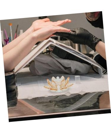 Ipetboom Nail Art Crystal Cup Glass Terrarium with Lid Pink Bow Headband Girls Glass Tumbler with Lid Nail Art Tool Glass Mug with Lid Crystal Nail Art Bowl Mixing Cup Manicure - Buy Online on GoSupps.com