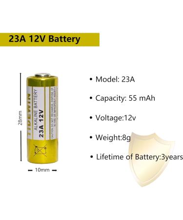 Buy 23A 12 Volt Battery - Long Lasting 12V Battery 5 Pack for Doorbells & Remote Controls | Shop Now - Buy Online on GoSupps.com
