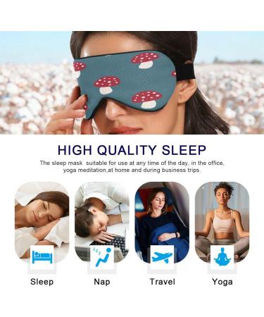 Buy Light Blocking Mushroom Eye Mask | Soft Adjustable Sleep Mask for Travel & Naps Ideal for Men & Women - Buy Online on GoSupps.com