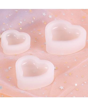 Cabilock 3pcs Peach Heart Silicone Mold Molds for Candles Molds for Resin Stencils for Crafts Heart Shape Silicone Resin Heart Chocolate Heart Baking Silicone DIY Mold Decoration Mold White 7.4x6.8cm White - Buy Online on GoSupps.com