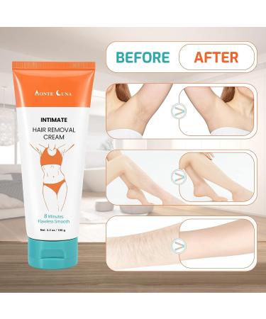Bablabear Intimate Hair Removal Cream 100g - Fast & Effective Depilatory for Women & Men - Face, Leg, Underarm, Chest, Bikini - Soothing Formula for Unwanted Body Hair - Buy Online on GoSupps.com