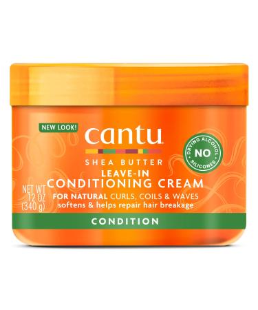 Cantu Leave in Conditioning Cream with Shea Butter for Natural Hair, 12 oz (Packaging May Vary)