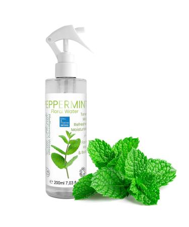 blue & navy Bretania - Organic Peppermint Floral Water 200ml | Toning & Decongestant | Ideal for Oily/Acne-Prone Skin | Sebum-Regulating and Tightens Pores Size: 200 ml