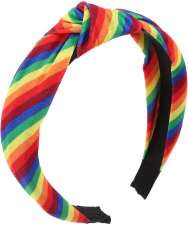 Beaupretty Rainbow Headband Knot Headband Pride Headband Rainbow Hairband Non Slip Knotted Hair Hoop for Women Girls - Buy Online on GoSupps.com