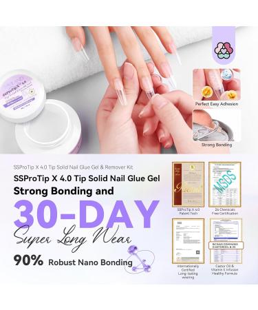 SAVILAND 30g Solid Nail Glue Gel with Glue Remover Spray Kit 30-Day Long Wear Extra Strong Nail Glue for Press on Nails 60ml Nail Glue Remover for False Nails 5s Quick Removal Nail Tech Home Use 2A-Solid Nail Glue with Glue Remover Kit - Buy Online on GoSupps.com
