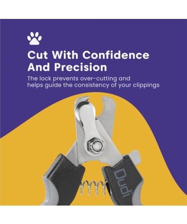 Dudi Pet Claw Scissors for Dogs Cats Rabbits & Guinea Pigs - Safe Nail Cutter Set with Claw Grinder - Small Black/Gray - Buy Online on GoSupps.com