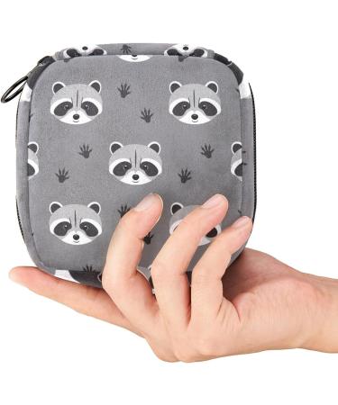 Raccoon Pattern Sanitary Napkin Storage Bag | Portable Menstrual Period Kit Pouch - Color 4 - Buy Online on GoSupps.com