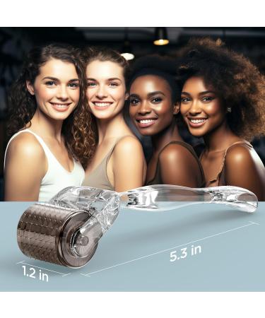 GXBRSY Derma Roller Microneedle Roller For Face Beard 192 Titanium Real Individual Needles Microneedling Roller For Women and Men | 0.30mm Micro Needle Roller For Face (Crystal) - Buy Online on GoSupps.com
