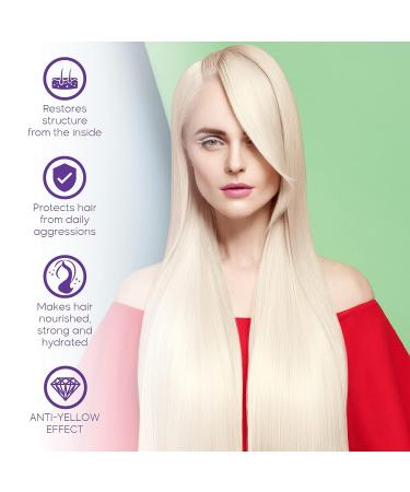 Blonde Bondox Hair Treatment 8.8 oz Purple Mask for Blondes | Formaldehyde-Free, Cruelty-Free | Marine Collagen & Almond Oil Repair Mask 8.8 Fl Oz - Buy Online on GoSupps.com