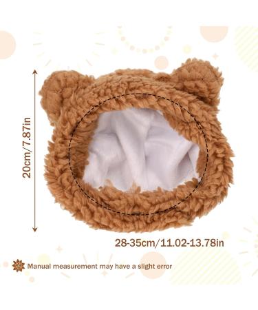 WLLHYF Cute Cat Winter Warm Bear Hat Soft Comfortable Adjustable Small Pet Headwear Costume Clothes for Cat Kitten Puppy Dog(Brown) - Buy Online on GoSupps.com